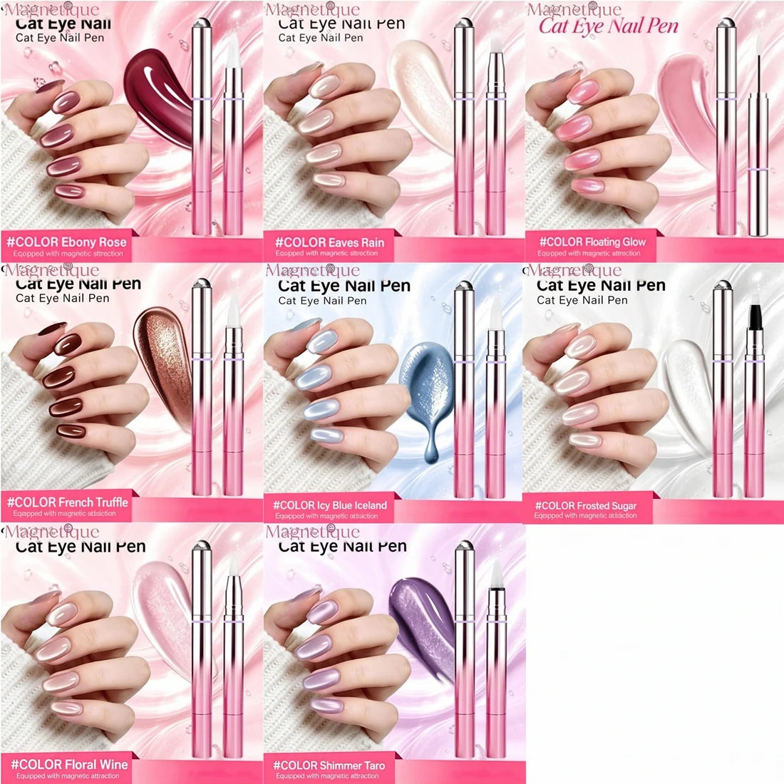 Magnetique Cat-Eye Nail Pen Set | 7 Shades