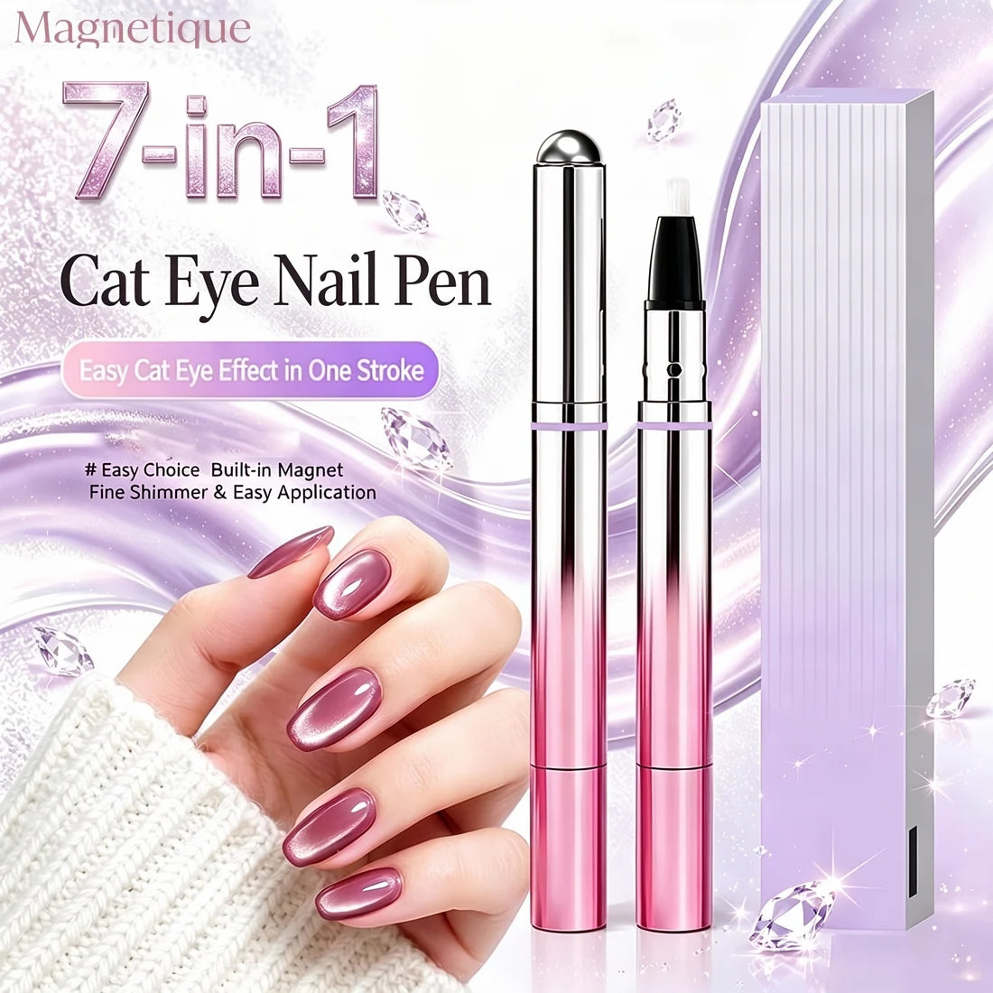Magnetique Cat-Eye Nail Pen Set | 7 Shades