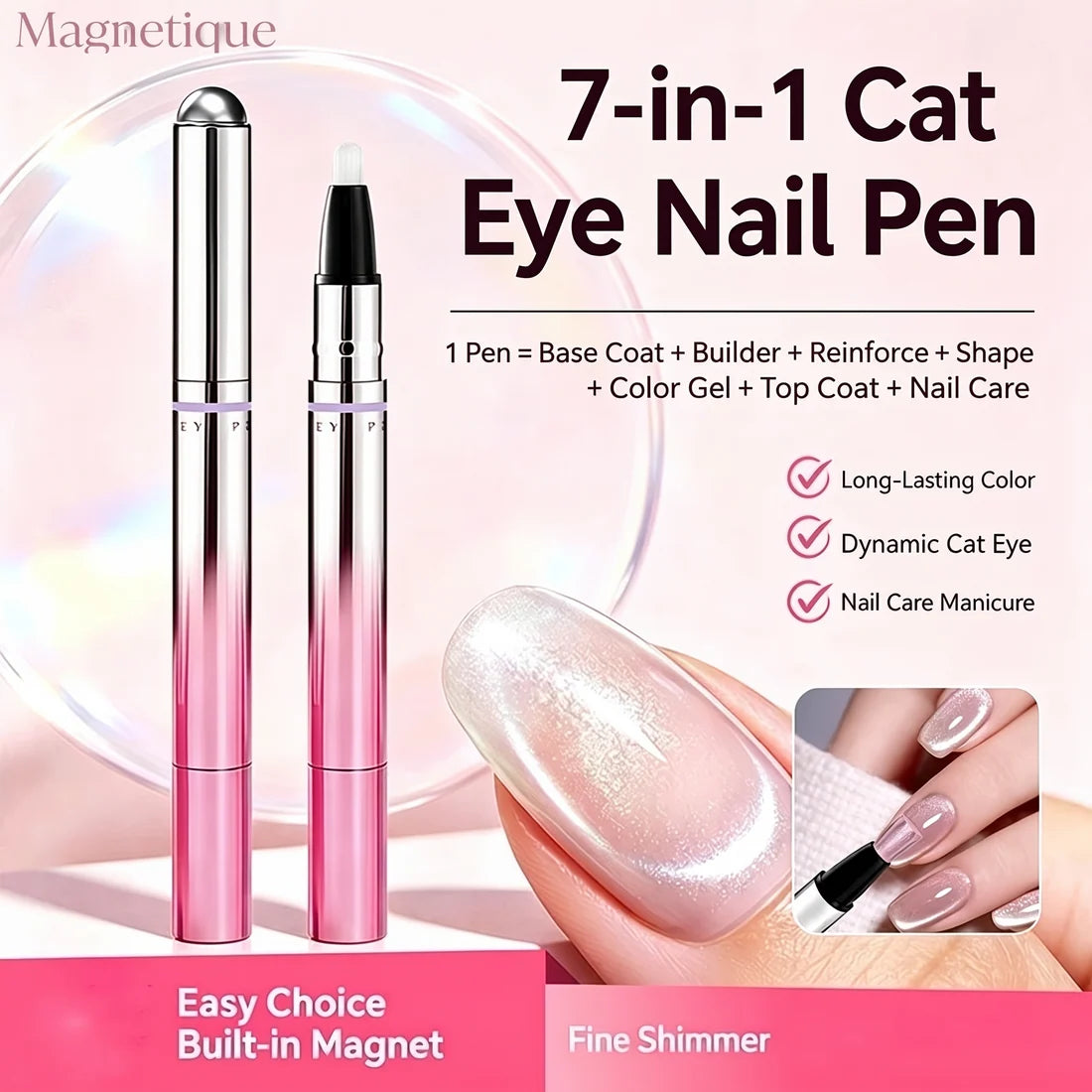Magnetique Cat-Eye Nail Pen Set | 7 Shades